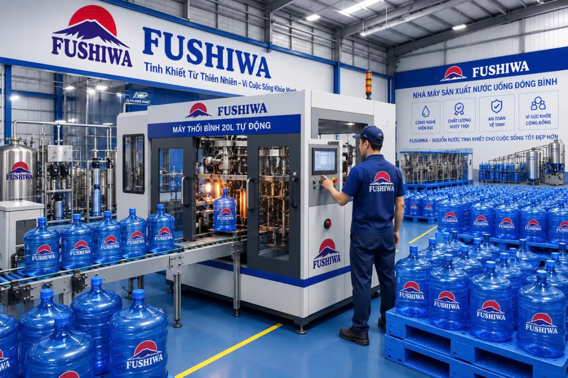 Máy chiết rót nước đóng bình 20L & máy súc rửa bình: Cách chọn đúng
